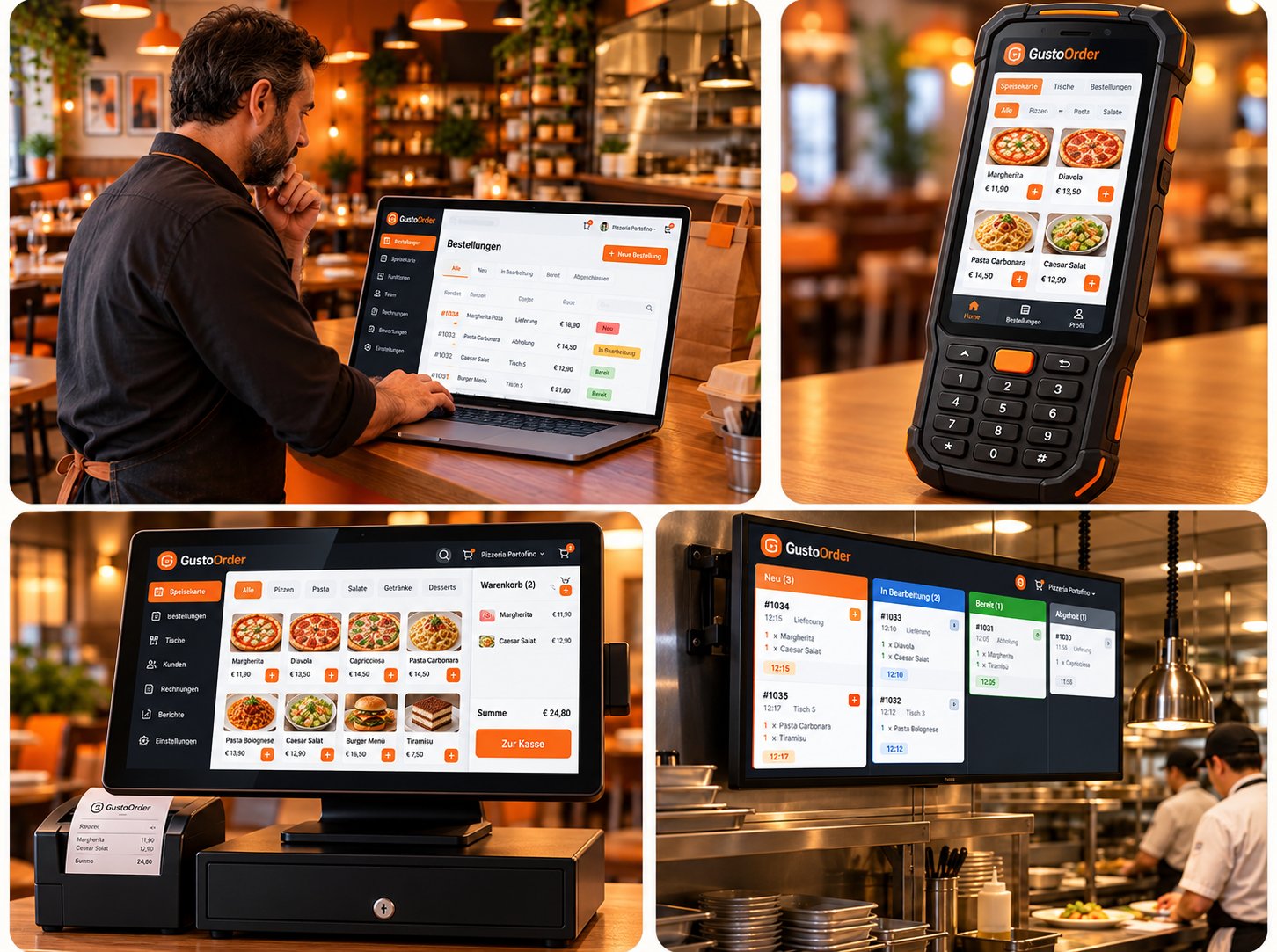 Tablet und Smartphone mit Online-Bestellung – Symbolbild
