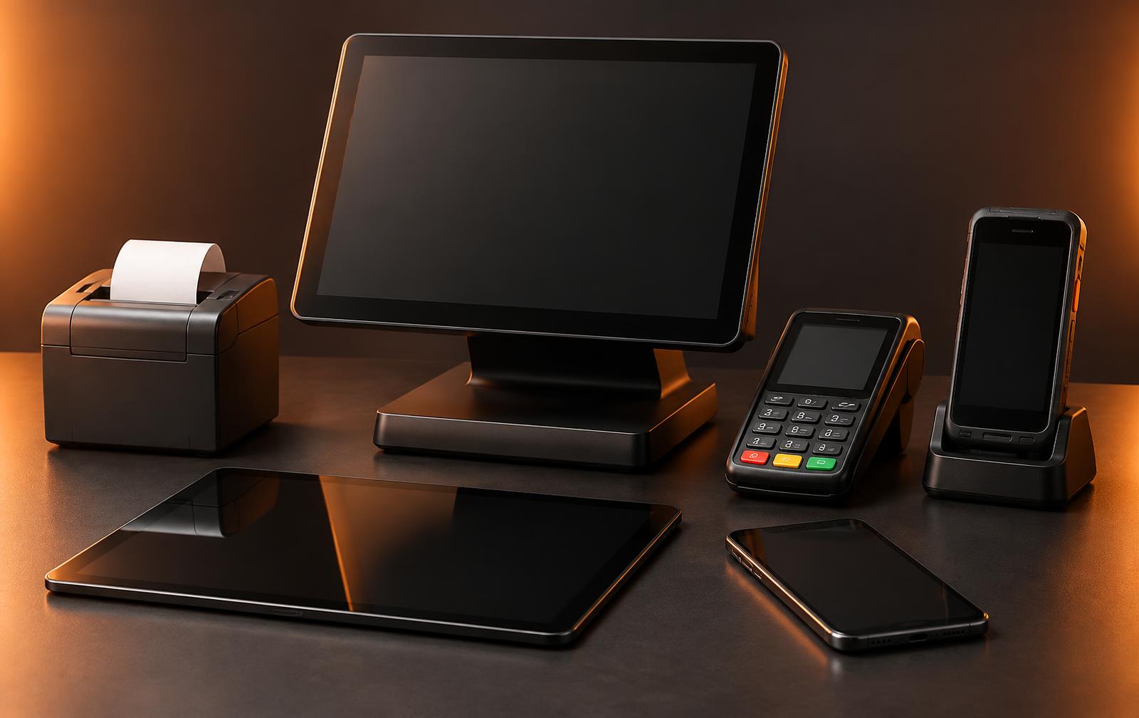 Touch-Kasse, Kartenterminal, Bondrucker, PDA, Tablet und Smartphone